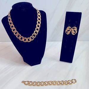 Napier Vintage 90s Statement Necklace Matching Bracelet and Earrings Vintage